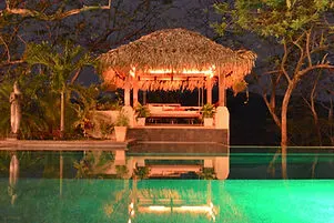 Ahki Retreat in Costa Rica at night. 
